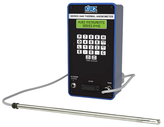 KURZ High Temperature Portable Flow Meter, 2445
